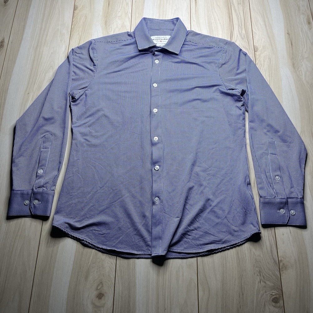 Mizzen + Main Spinnaker Collection Mens Large Trim Fit Performance Button Shirt
